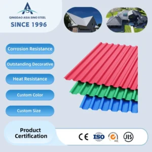 Corrugated PPGI PPGL Roofing Sheet, Color Coated Steel Roof Panel for Construction