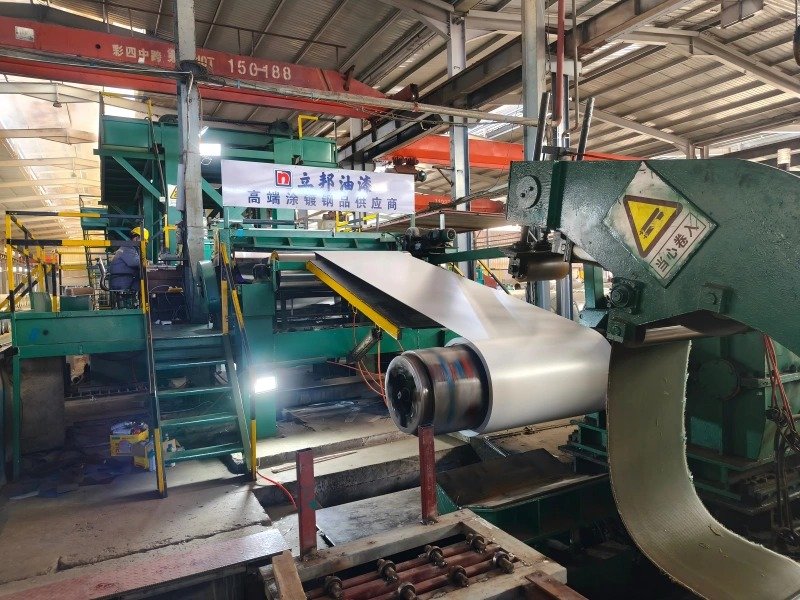 Prepainted steel coil production line, color coated galvanized steel coil manufacturing