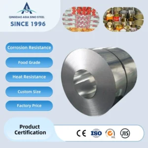 Tinplate Coil, Electrolytic Tin Coated Steel Coil for Food Packaging